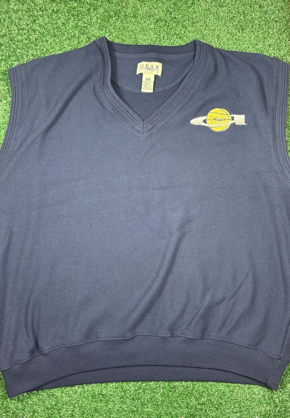 Gear For Sports V-Neck Sweater Vest Size XXL Navy Blue Augie Embroidered